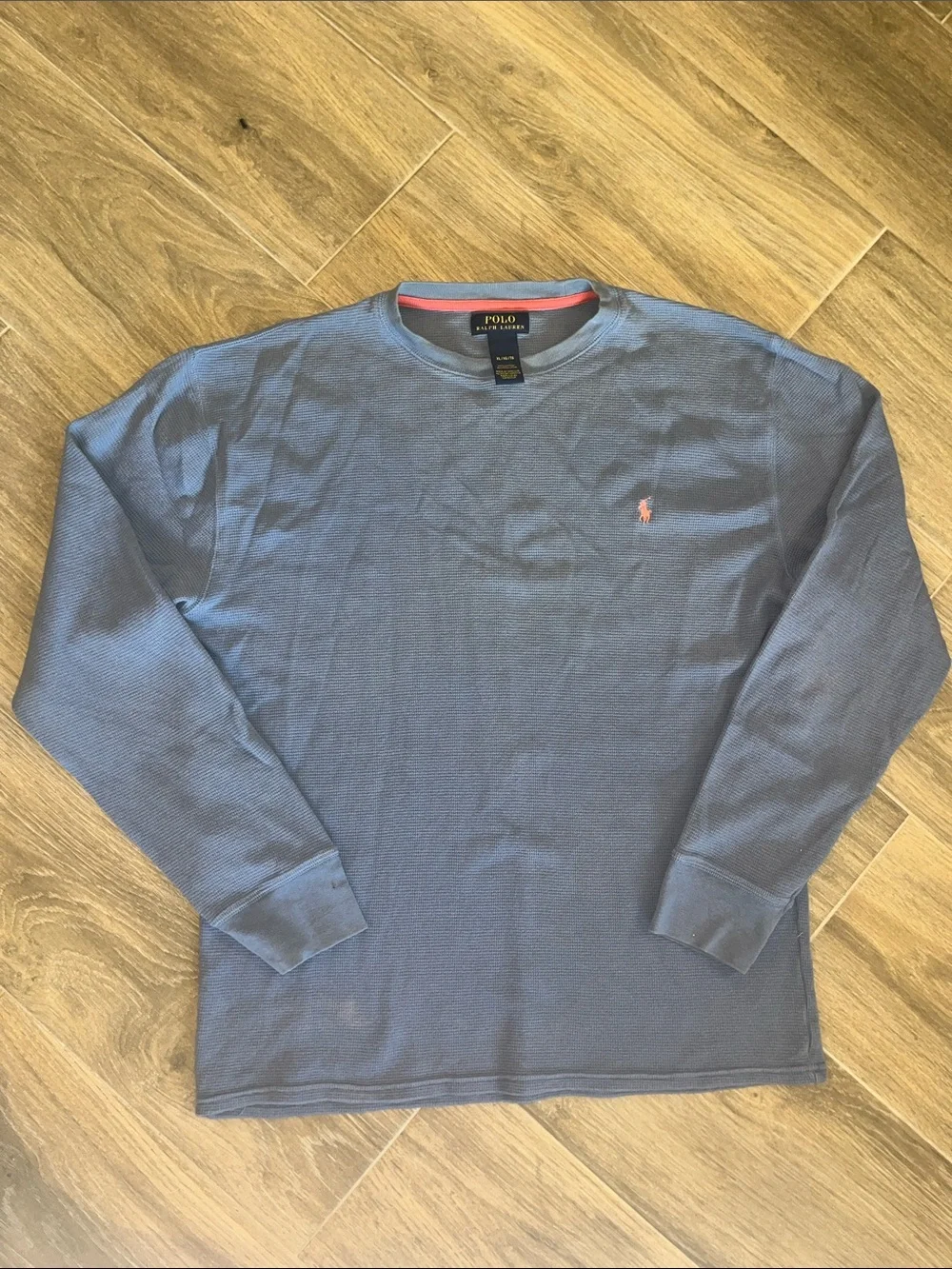 Polo by Ralph Lauren Gray Crewneck with Pink Trim